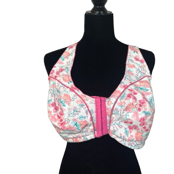 Comfort Choice Butterfly Floral Wireless Front Closure Bra Size 48B - Picture 4 of 6